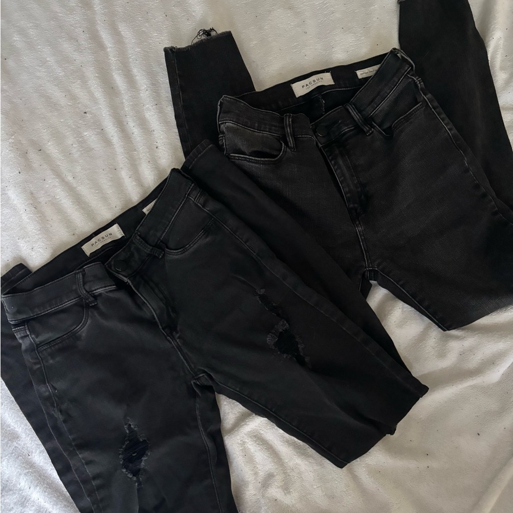 PacSun Black Skinny Distressed Jeans bundle